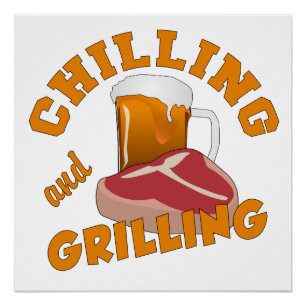 Aangepast poster voor chilling en grilling