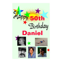 Aangepast poster voor geboortedag