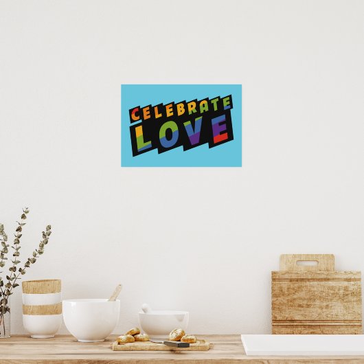 aangepast poster voor gevierde liefde (Keuken)