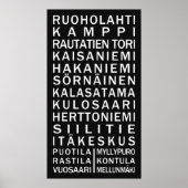 Aangepast poster voor Helsinki Metro Scroll (Voorkant)