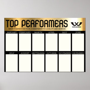 Aangepast poster voor kleurenweergave van maand