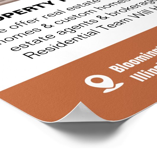 Aangepast Poster voor onroerend goed (Hoek)