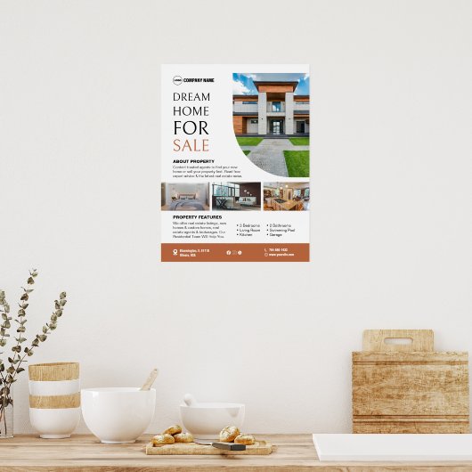 Aangepast Poster voor onroerend goed (Keuken)