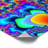 Aangepast Poster voor regenboogfractal (Hoek)