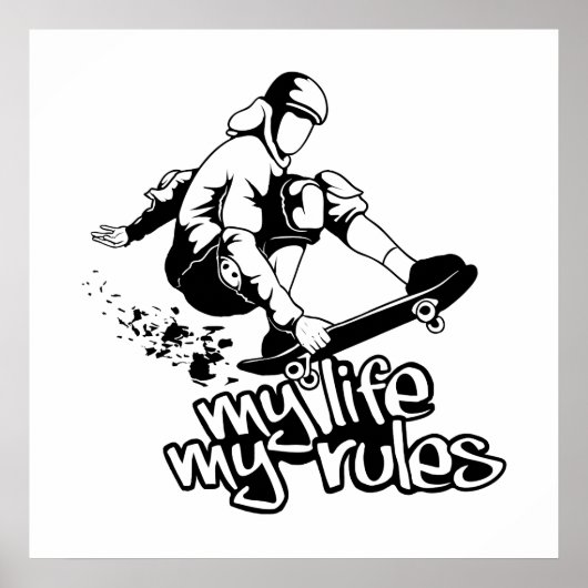 Aangepast poster voor skateboarden (Voorkant)