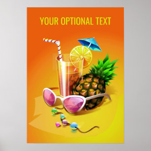 Aangepast poster voor Tropische Drink
