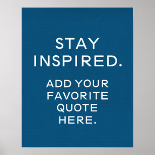 Aangepast Poster voor typografie, Inspirerend cita