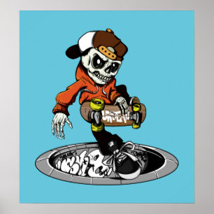 Aangepast poster voor Zombie Skater