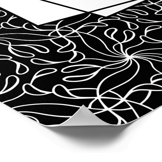 Aangepast Poster voor zwarte en witte prijsopgave (Hoek)