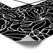 Aangepast Poster voor zwarte en witte prijsopgave (Hoek)