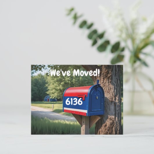 Aangepast postvak We hebben adreswijziging verplaa Briefkaart (Staand voorkant)