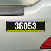 Aangepast postvaknummer bumpersticker (Op auto)