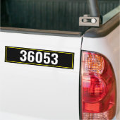 Aangepast postvaknummer bumpersticker (Op Truck)