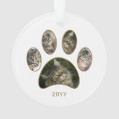 Aangepast potje Afdrukkat Naam Jaar Foto Collage Ornament (achterkant)