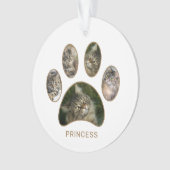 Aangepast potje Afdrukkat Naam Jaar Foto Collage Ornament (voorkant)