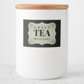 Aangepast potje label voor groene theeblaadjes of voedselcontainer etiket (Voorkant)