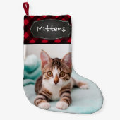 Aangepast pottenbakje Foto Rustic Red Buffalo Kleine Kerstsok (Voorkant)