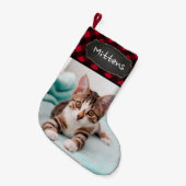 Aangepast pottenbakje Foto Rustic Red Buffalo Kleine Kerstsok (Voorkant (Hangend))