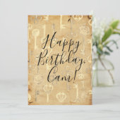 Aangepast prachtig Antiek -  Keys Birthday Feestdagenkaart (Staand voorkant)