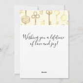 Aangepast prachtig Antiek -  Keys Birthday Feestdagenkaart (Achterkant)