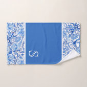 Aangepast, prachtig blauw, Floral Paisley Pattern Bad Handdoek (Handdoek)