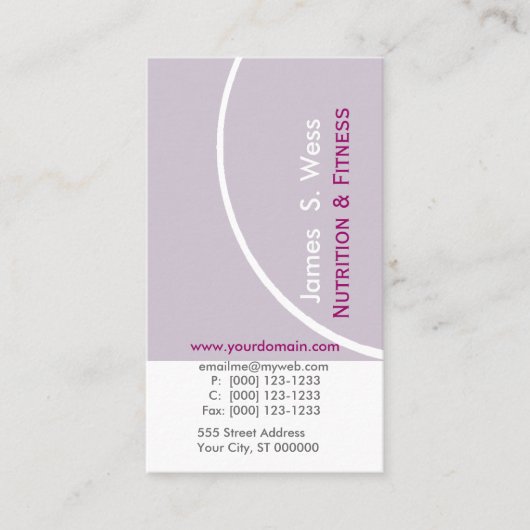 Aangepast pre-Made van de lavender Modernist Visitekaartje (Voorkant)
