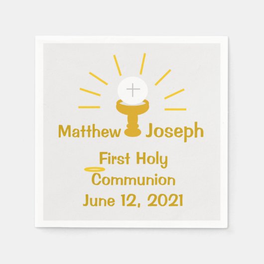 Aangepast predikaat van de Eerste Heilige Communie Servet (Voorkant)