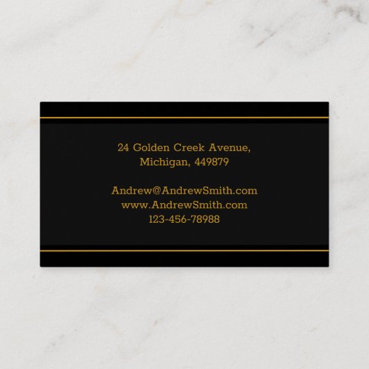 Aangepast Premium zwart-goud, QR-code, Professiona Visitekaartje (Achterkant)