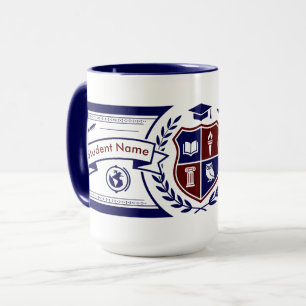 Aangepast Preppy Ivy League Academisch Wapen Schil Mok