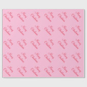 Aangepast prettig kerstSnoep rozeAchtergrond Cadeaupapier (Vlak)