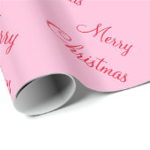 Aangepast prettig kerstSnoep rozeAchtergrond Cadeaupapier (Rol Hoek)