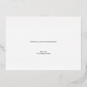 Aangepast Prettig Pasen Bloemige Pioenrozen Echt G Folie Feestdagenkaart (Achterkant)