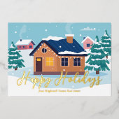 Aangepast prettige feestdagen makelaarskantoor gou (Voorkant)