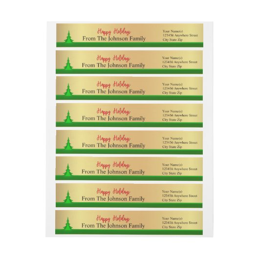 Aangepast Prettige feestdagen retouradres (Vel)