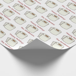 Aangepast Prettige feestdagen Toilet Paper Cadeaupapier