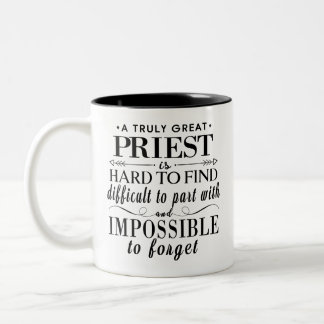 Aangepast priester cadeau Een echt geweldige pries Tweekleurige Koffiemok