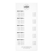 Aangepast product/diensten Eenvoudig wit Reclamekaart (Achterkant)