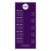 Aangepast product/diensten Simple Purple Reclamekaart (Achterkant)