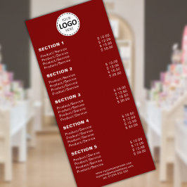 Aangepast product/diensten Simple Red Reclamekaart