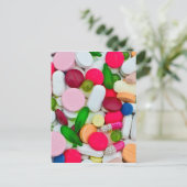 Aangepast product voor kleurrijke pillen briefkaart (Staand voorkant)