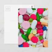 Aangepast product voor kleurrijke pillen briefkaart (Voorkant / Achterkant)