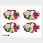 Aangepast product voor kleurrijke pillen ovale sticker (Vel)