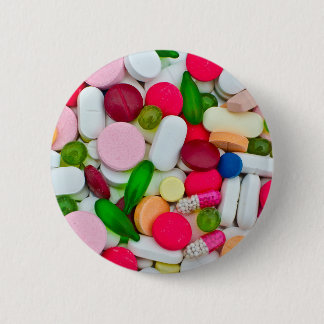 Aangepast product voor kleurrijke pillen ronde button 5,7 cm
