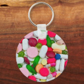 Aangepast product voor kleurrijke pillen sleutelhanger (Voorkant)
