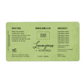 Aangepast productlabel citroengroen etiket (Voorkant)