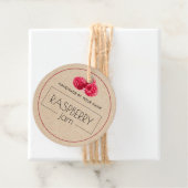 Aangepast productlabel frambozenjam Ophangen Label (In situ)