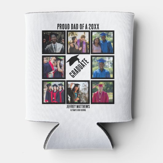 Aangepast proefvader van jaar Afstuderen fotocolla Blikjeskoeler (Voorkant)