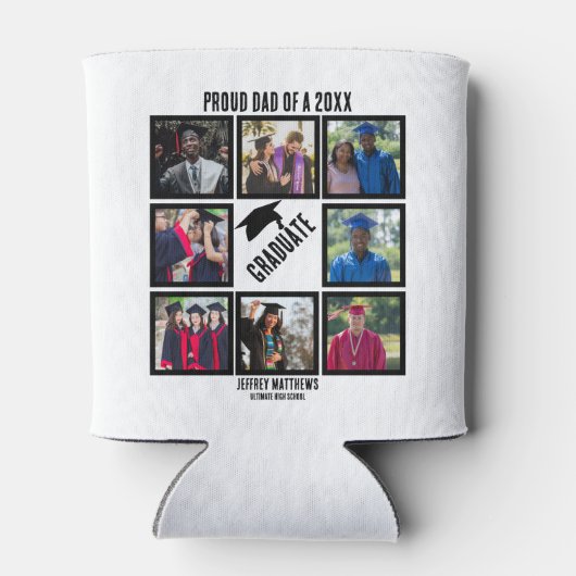 Aangepast proefvader van jaar Afstuderen fotocolla Blikjeskoeler (Achterkant)