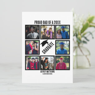 Aangepast proefvader van jaar Afstuderen fotocolla Feestdagenkaart