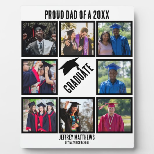 Aangepast proefvader van jaar Afstuderen fotocolla Fotoplaat (Voorkant)